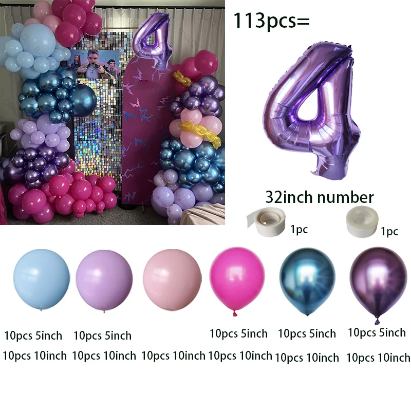 Kpop شيطان الصيادين بالونات عدد اللاتكس بالون الكرتون حفلة عيد ميلاد الديكور جارلاند قوس عدة لوازم الحفلات لعبة الهدايا #5