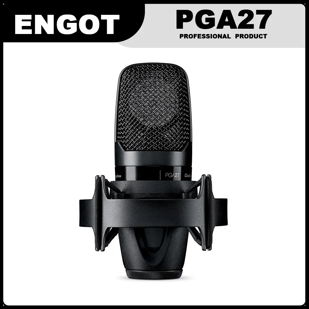 

PGA27 Professional Diaphragm Side-Address Cardioid Condenser Microphone Mic PGA 27 for Live Podcast Studio Recording Performance