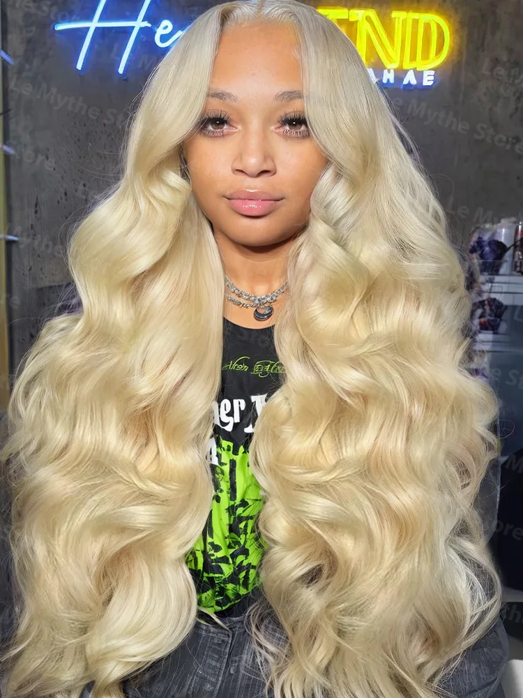 250 Density Body Wave 13x6 Honey Blonde 613 Lace Front Wig HD Transparent 30 40 Inch 13x4 Lace Frontal Wigs Human Hair Brazilian