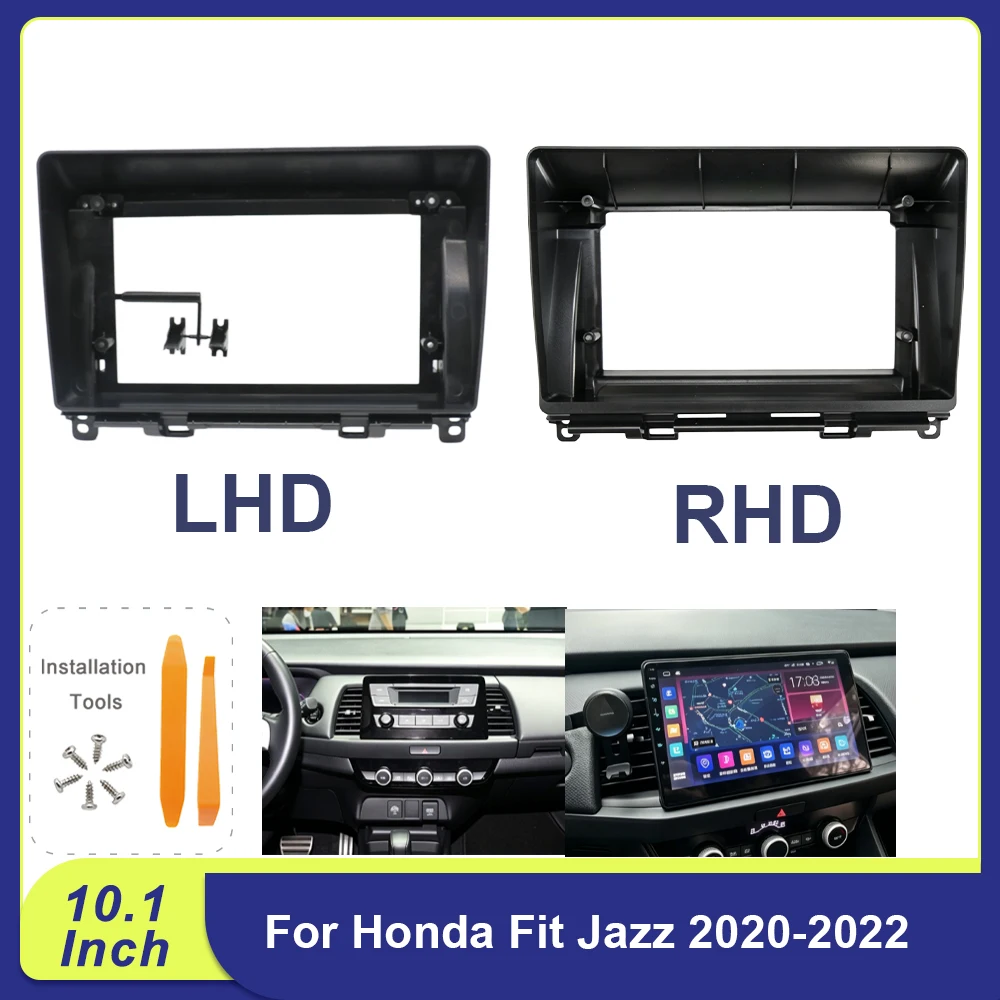 Complete 10.1 Inch Fascia Trim Kit For Honda Fit Jazz 2020-2022 Radio Dash Fitting Panel Adapter