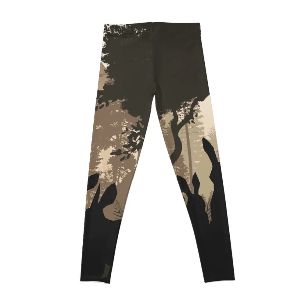 Watership Down foggy forest journey design. Birthday party gifts. Officially licensed merch. Leggings