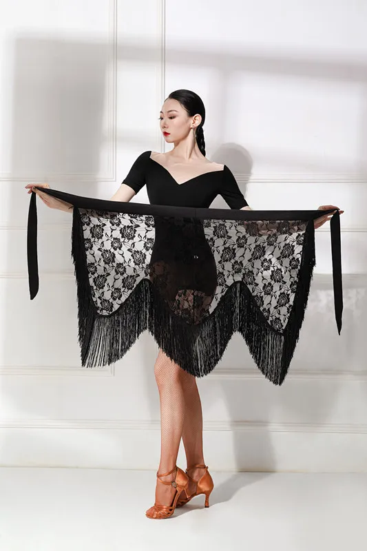 Zomer Faion Kwastje Kant Latin Dans Rok f-lengte Volwassen vrouwen Nieuwe Sle Praktijk orm Sexy Dancewear Rok