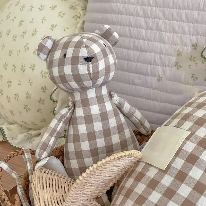 Kids Sleep Bear Doll Zmywalne bawełniane lalki Bear Towarzysz do spania Ozdoby do pokoju dziecięcego Materiały do salonu Dormitorium Sypialnia Samochód