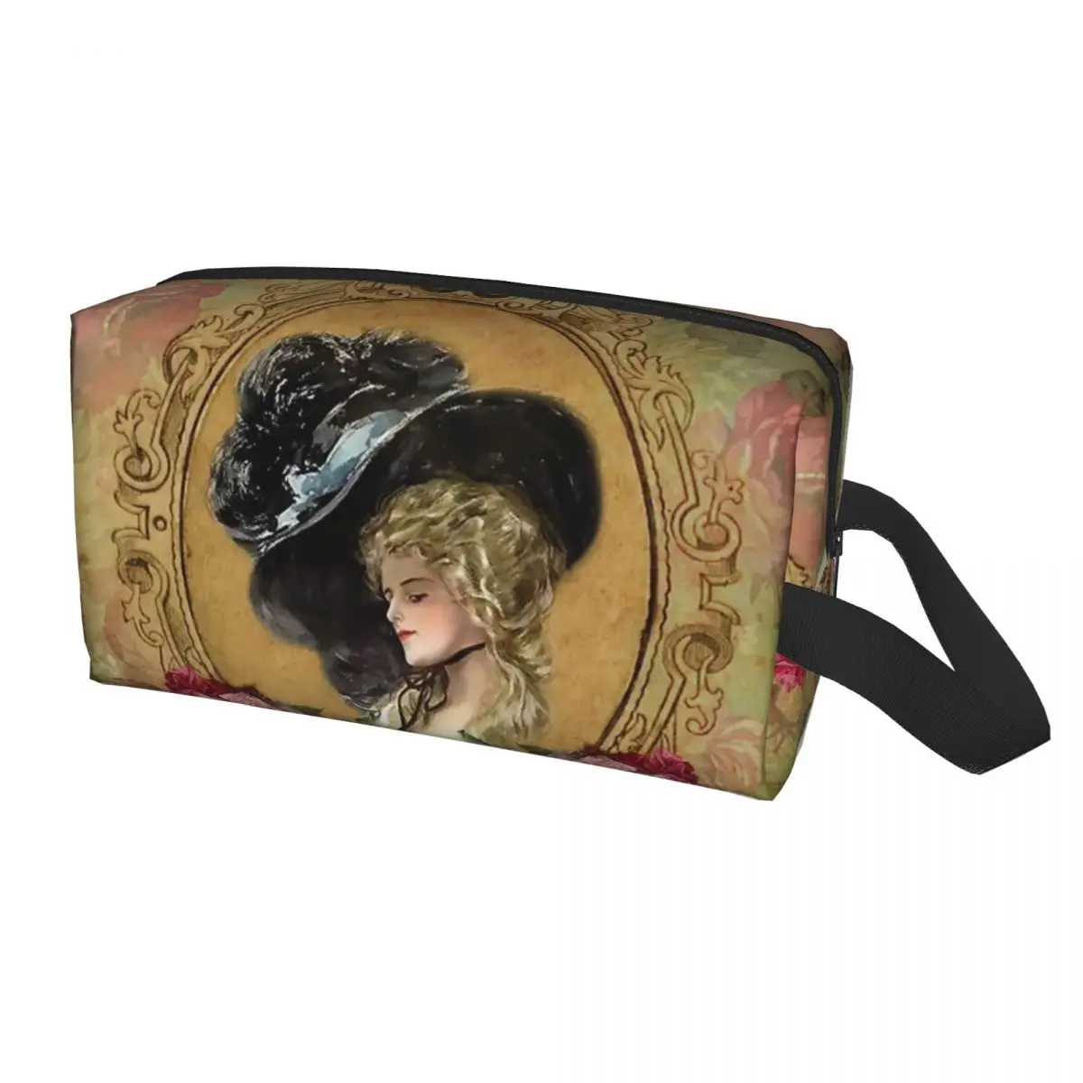 Victorian Lady Print Toiletry Bag Portable Renaissance Angels Cosmetic Makeup Organizer for Women Beauty Storage Dopp Kit Case