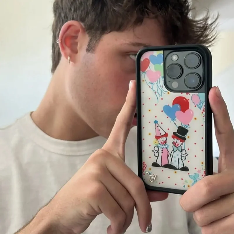 حافظة هاتف Wildflower Clown Sturniolo Nicks لهاتف iPhone 16 15 14 13 12 17 Pro Max Plus Air 17promax غطاء حفلة السيرك المهرج WF