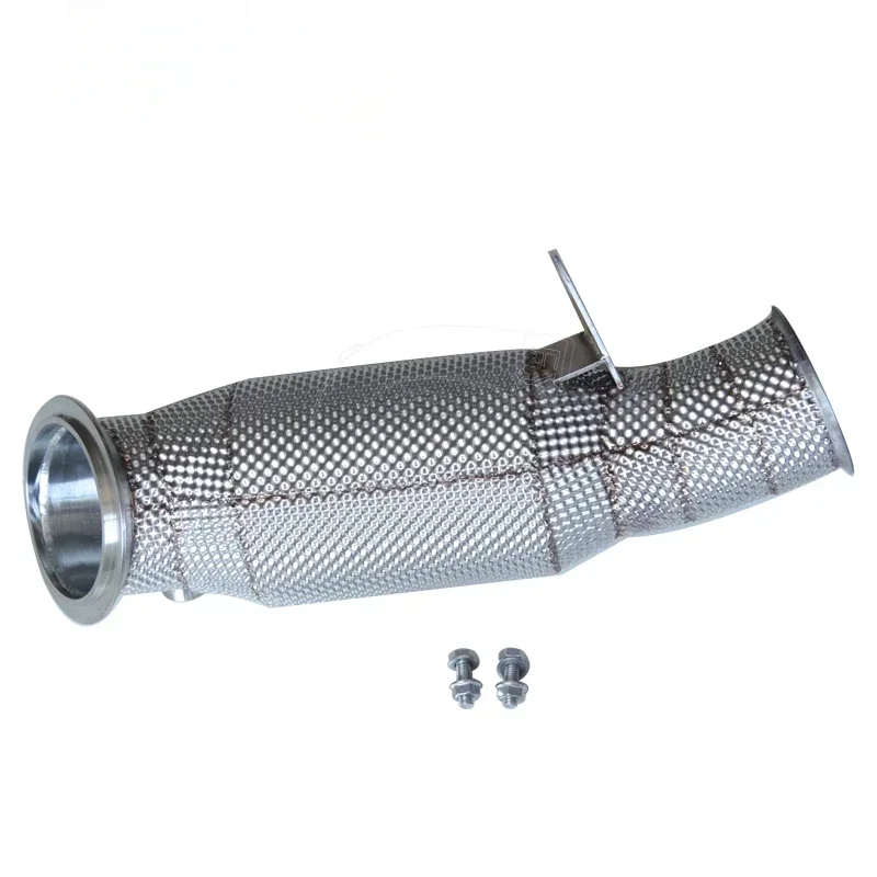 STLFCatted Downpipe for F22 F32 F33 435xi 435i M235i M235xi 2013+ EWG F87 M2 2016+ with heat shield