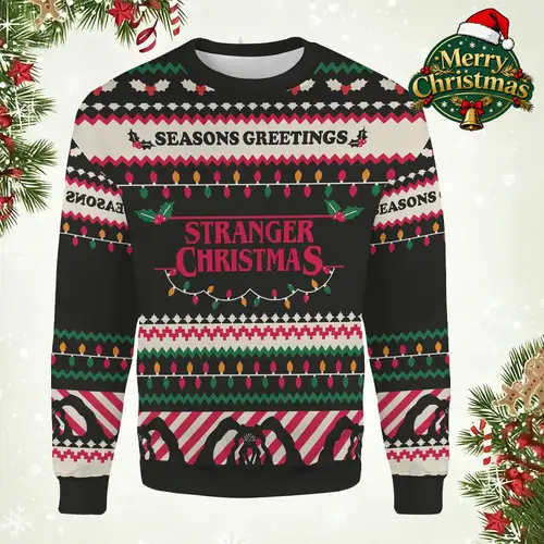 Imagen 2 del producto Suéter feo de Navidad estilo sudadera estampada patrón divertido extraño traje de fiesta de vacaciones cosa Otoño/Invierno jersey Unisex