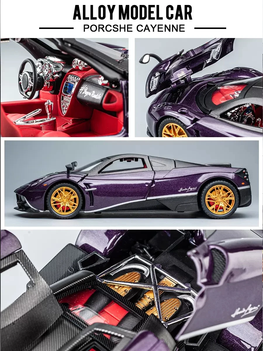 New 1:24 Pagani Car Alloy Car Model Super Sports Car Simulation Chinese Dragon Children\'s Toy Car Boy Collection Decoration Gift