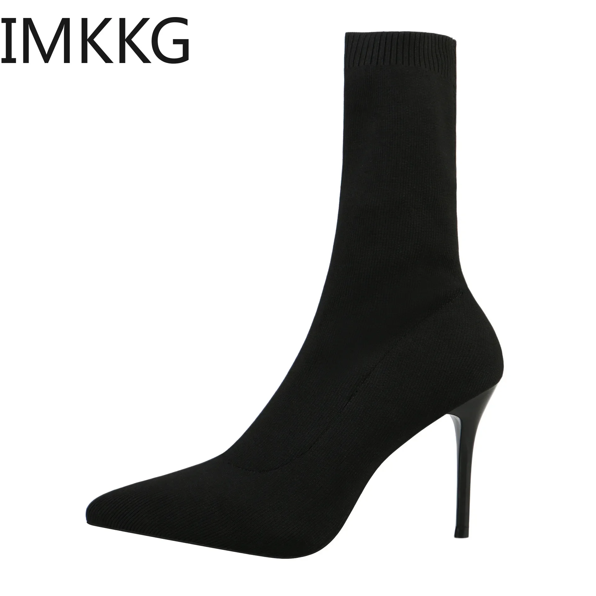 Sexy Sock Boots Knitting Stretch Boots High Heels for Women Fashion Shoes 2024 Spring Autumn Ankle Boots Female Size 42