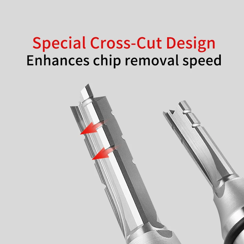 CHOWMASTER 3 Flutes TCT Straight Router Bit 3 Blades Cutting CNC Carbide Milling Cutter for Wood MDF Multilayer Particle Board