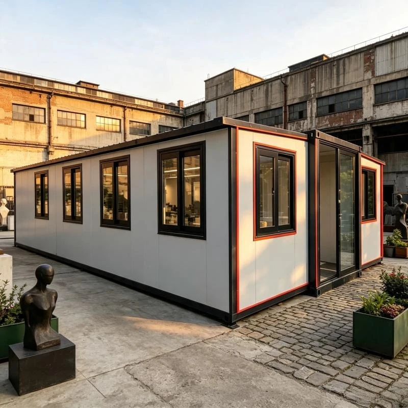 20ft 40ft Container House Custom Modular Expandable Prefabricated Steel Outdoor Studios or Mobile Homes