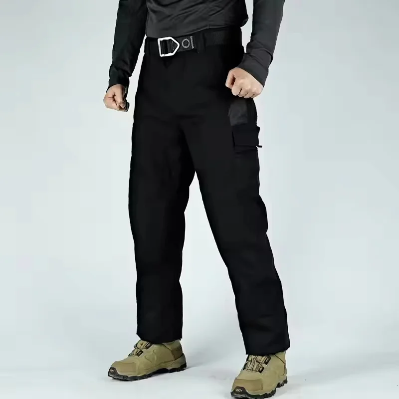Mehrtaschen-Arbeitshose für Herren, wasserdichte Cargohose mit geradem Bein, strapazierfähige Outdoor-Hose, Wanderhose, Freizeithose, Frühlings-Jogger für Herren – Detail 12