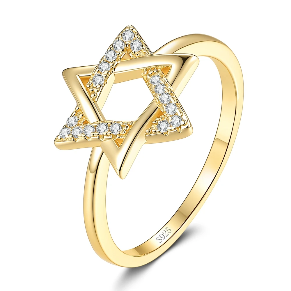 D Color VVS1 all Moissanite S925 Sterling Silver Plated with 18K Gold Wedding Rings for Woman Party Jewelry Gift