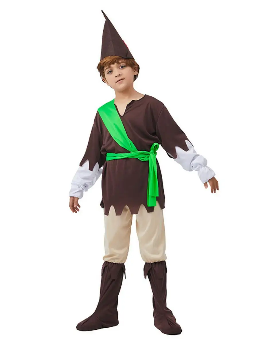 

Детский костюм Робина Гуда на Хэллоуин, косплей, маскарад, одежда для выступлений, мультяшное украшение, полиэстер