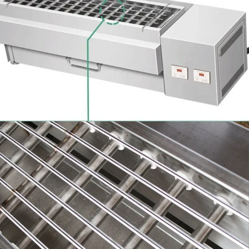 Horno eléctrico para barbacoa de 0,6 m, brocheta sin humo, máquina electromecánica para barbacoa caliente, estufa, parrilla eléctrica de 4500w