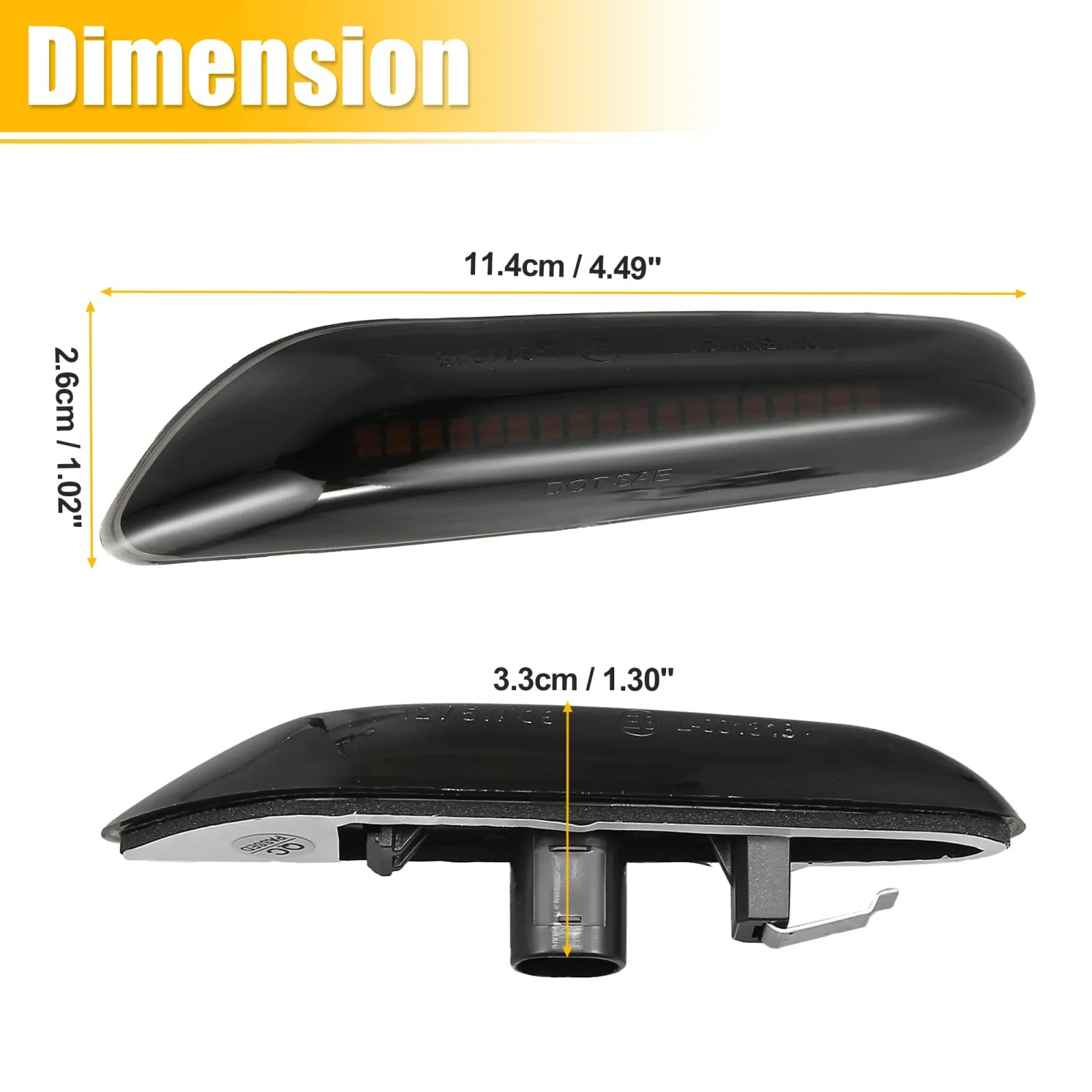 Sequential Flashing LED Turn Signal Side Marker Light For BMW E60 E61 E90 E9 E83 E84 E92 E93 E46 1 3 5 series Led Dynamic Lamp