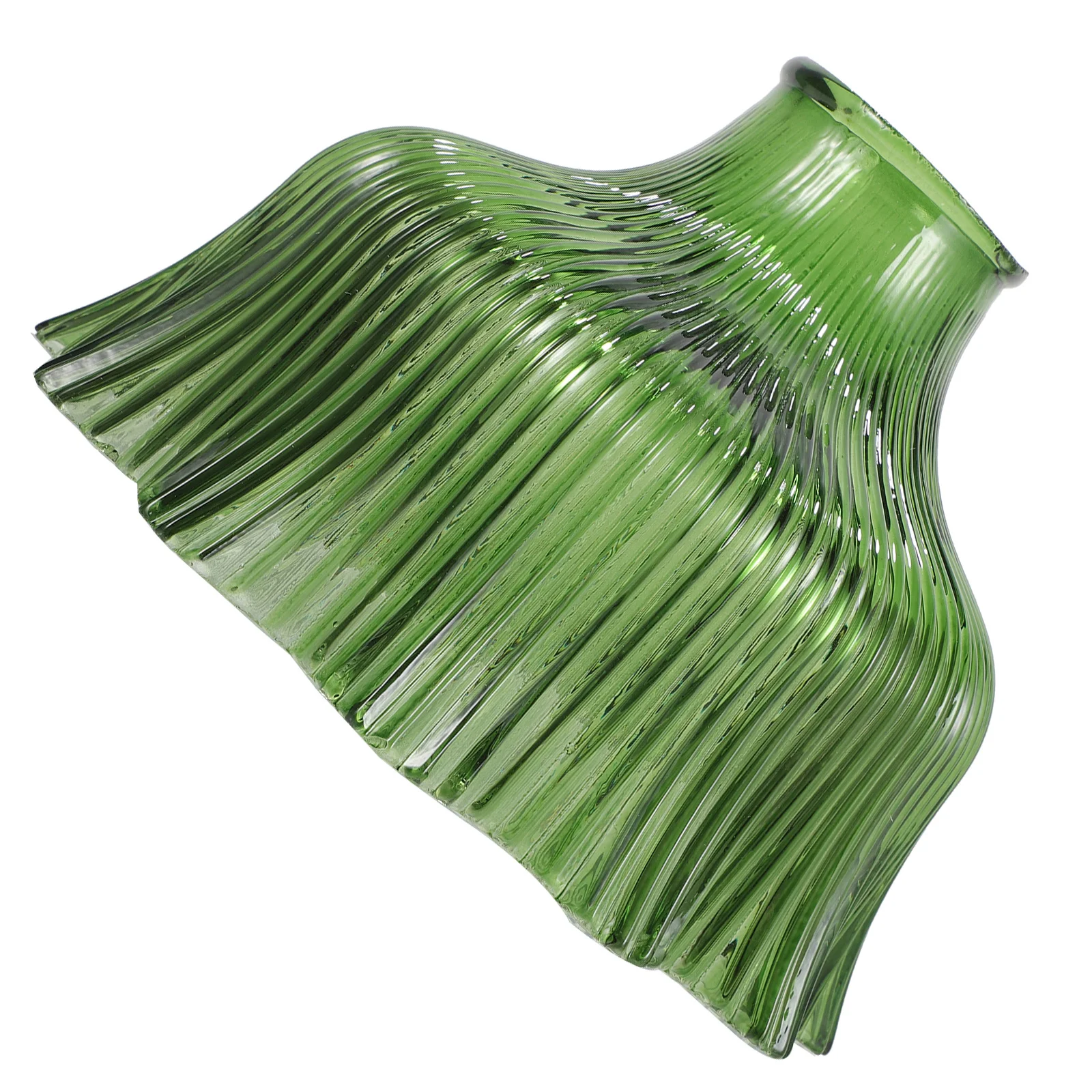 

Pendant Light Shade Thick Green Glass Hammered Rippled Design Replacement Lampshade for Chandelier Pendant Floor Lamp Lighting