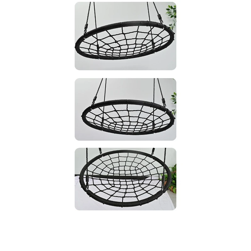 Crianças redondo ninho balanço interior e exterior cabide net corda stut balanço brinquedos do bebê diversão ao ar livre & esportes brinquedo balanços
