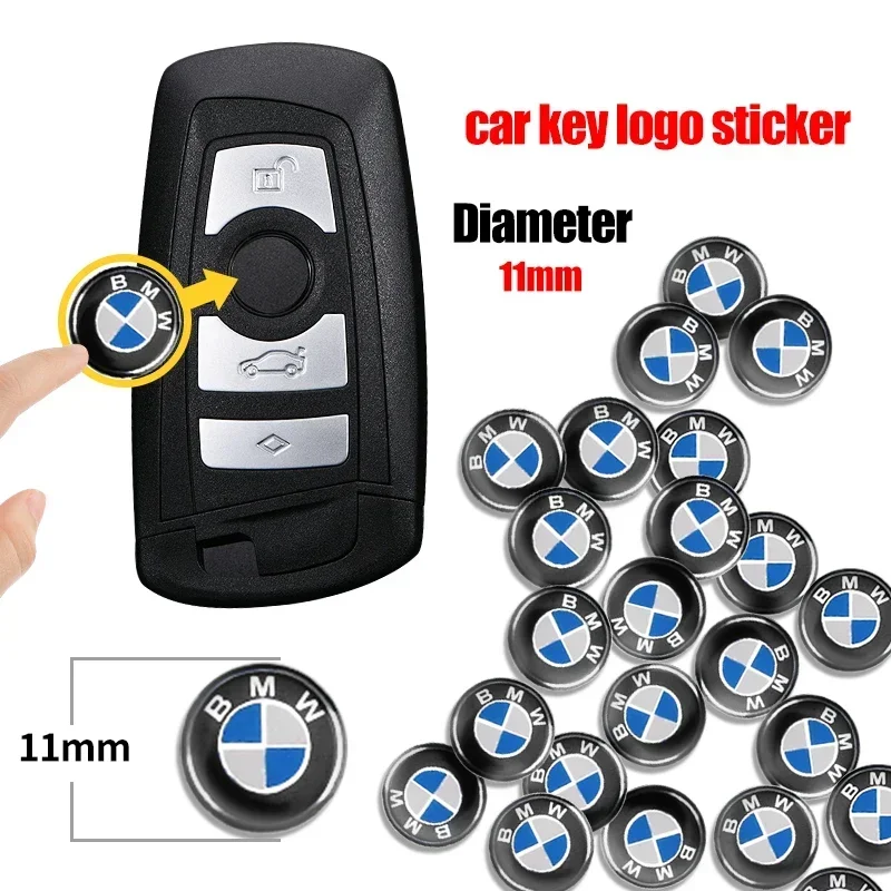 11/14mm Car Key Sticker Logo Car Key Sticker Emblem For BMW X1 X3 X5 X6 X7 1 3 5 6 7 Series G20 G30 G11 F15 F16 G01 G02 F48