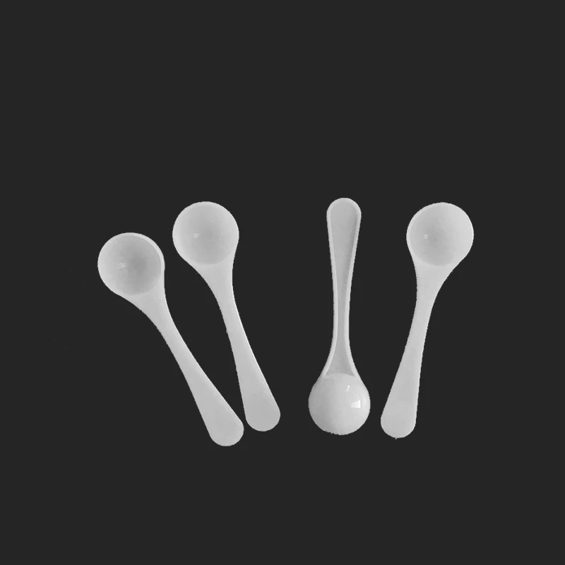 

2g 4ml Micro Lab Plastic Scoop 2 gram PP Measuring Spoon For Powder Liquid - white 100pcs/Lot Free Shipping