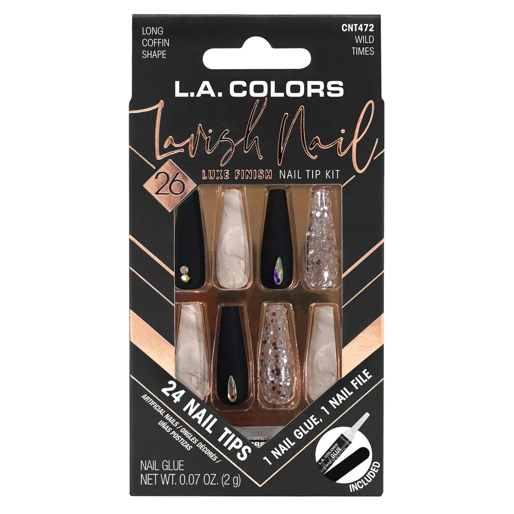 26 Piece Nail Tips Waterproof Lash Building Mascara Long Lasting Volumizing Easy Apply Clump Free High Definition Makeup