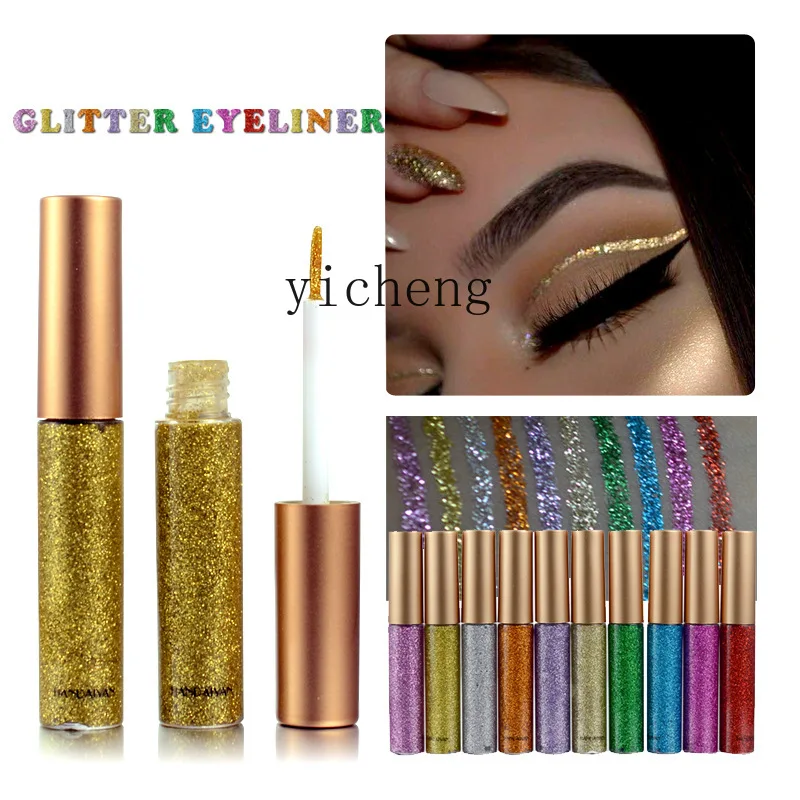 

Yy Makeup Shiny Liquid Eyeliner Sequins Flashing Liquid Eye Shadow European and American Sequins Eye Shadow