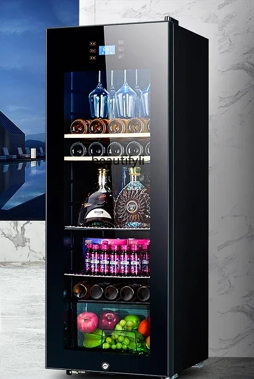

A01 Ice bar wine cabinet constant temperature wine cabinet household living room tea fresh refrigerator small refrigerator