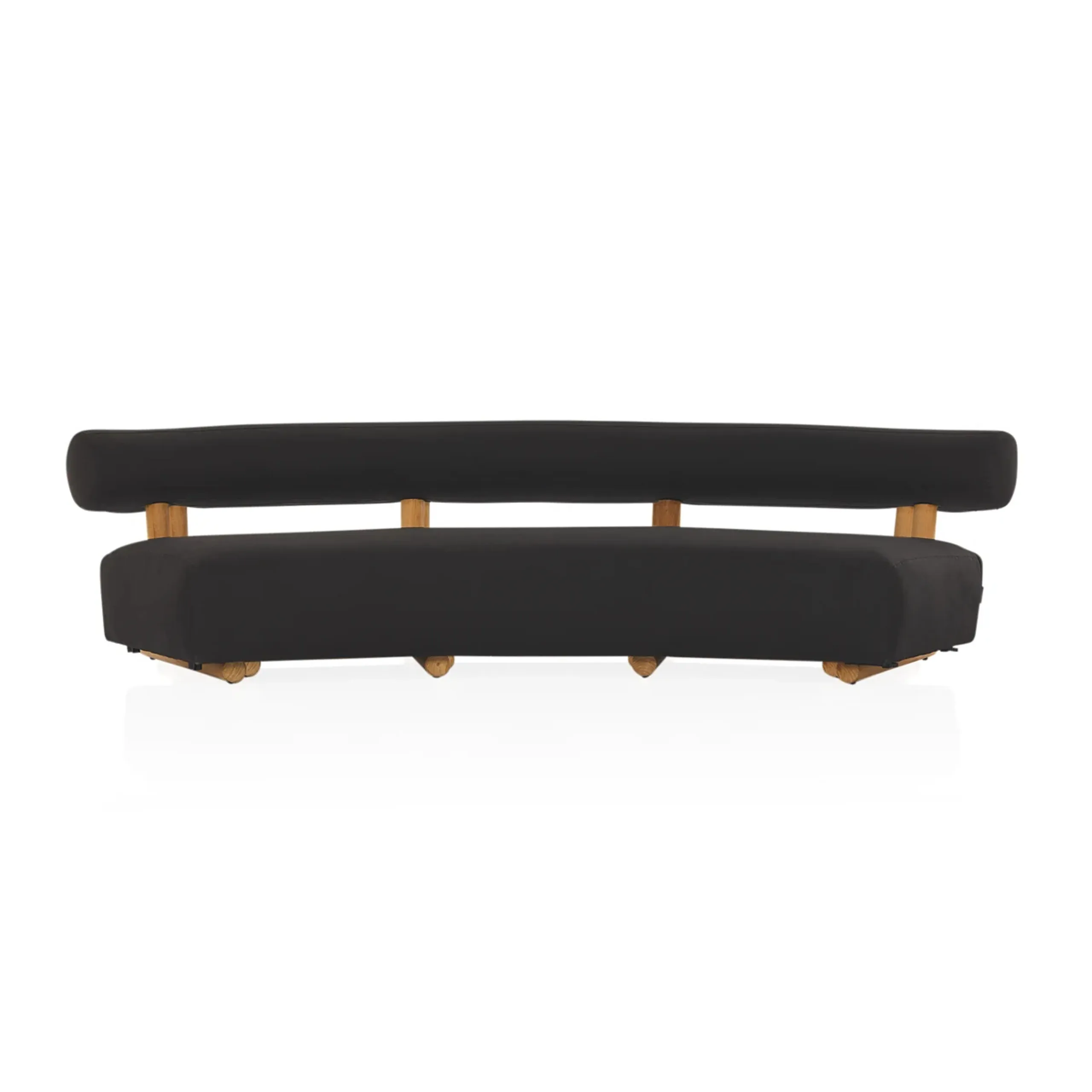 ！@Modern Luxury Three-Seat Wooden Garden Sofa Set for Home Hotel or Leisure for Outdoor Living Room or Courtyard
