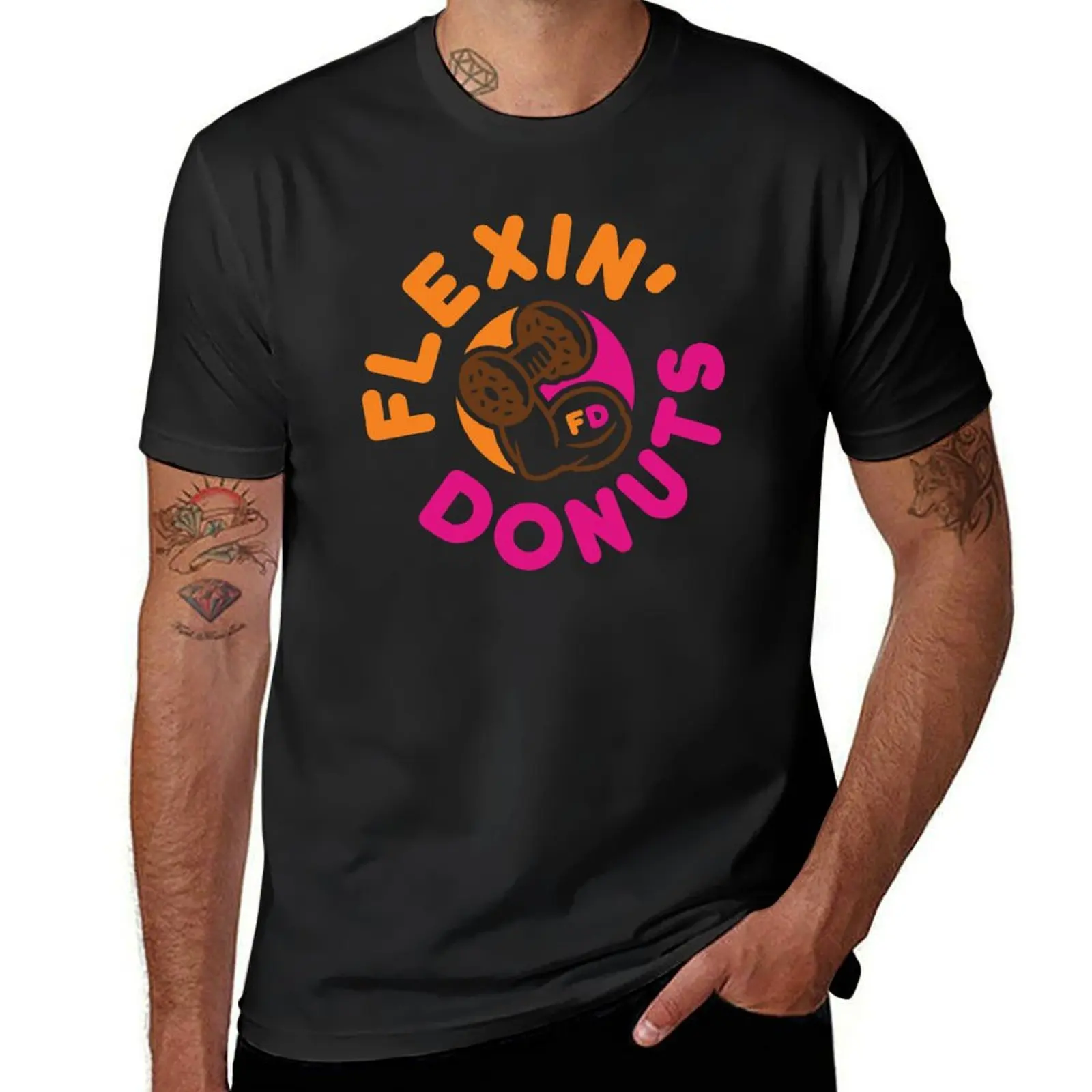 Flexin Donuts T-Shirt anime plain blanks oversizeds mens graphic t-shirts