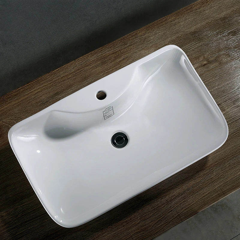 

Bathroom counter basin Ceramic washbasin Washbasin Modern simple basin Washbasin Square balcony pottery