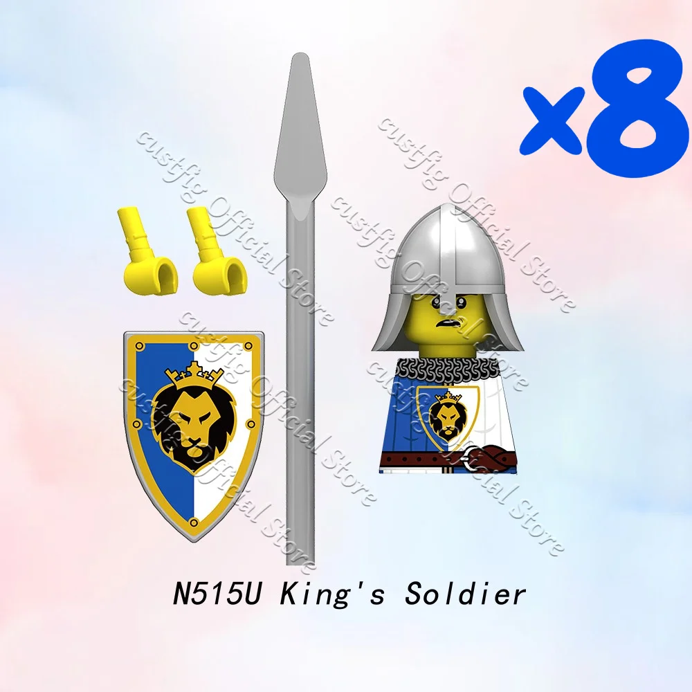 MOC Mittelalterliche Militärische Griechische Spartanische Krieger-Soldatenfigur Baustein Armeekastell König Ritter Schild DIY Bausteine Jungen Spielzeug Geschenk