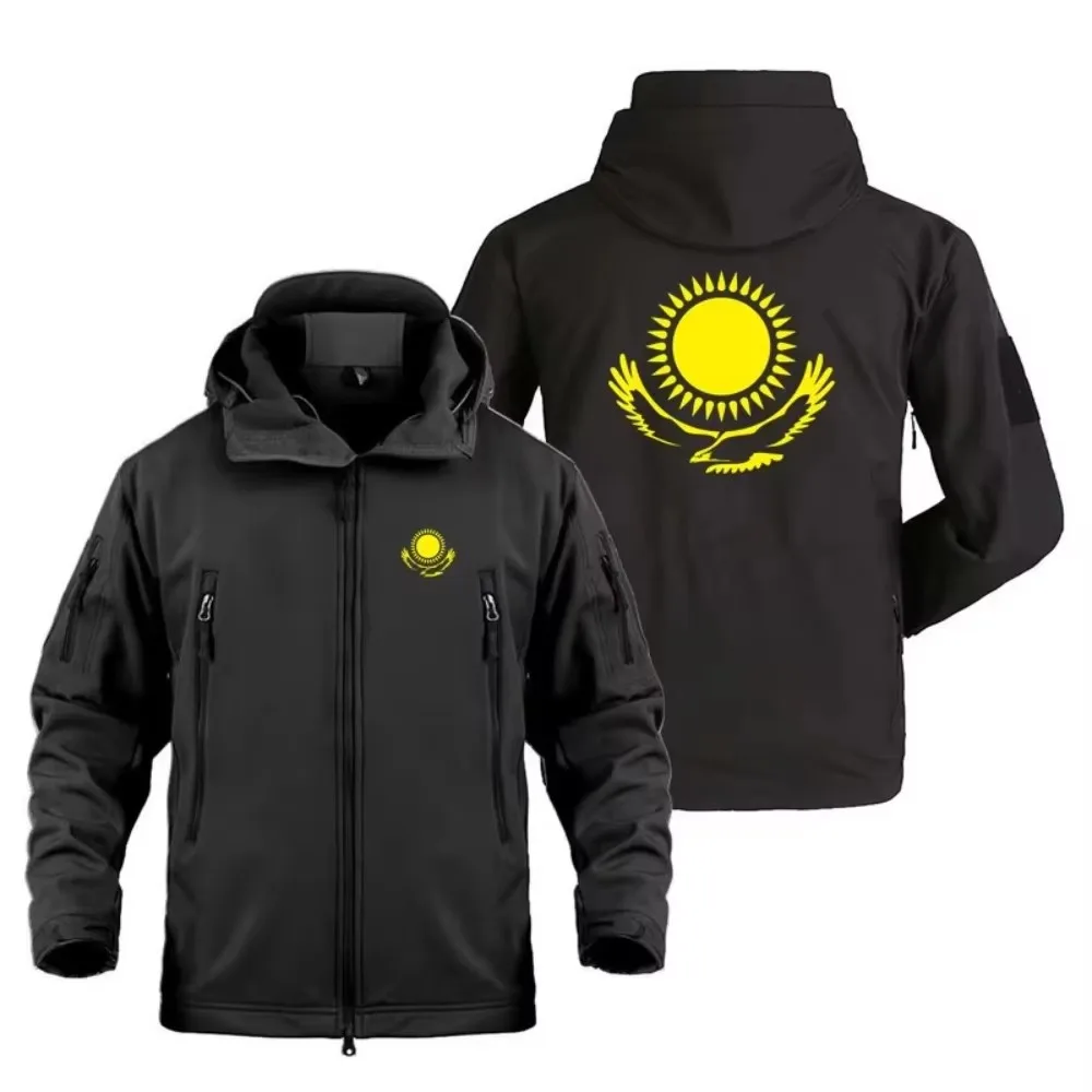 Kazakhstan Design Tactical Shark Skin Man Jackets Coats Outdoor Military Fleece Warm SoftShell Jackets for Men Clothing