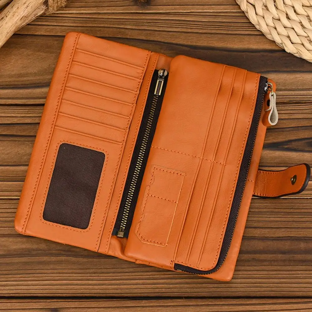 

Men Wallet Retro Father's Wallet with Rfid Waterproof Organizer Multiple Card Slots for Men Faux Leather Clutch