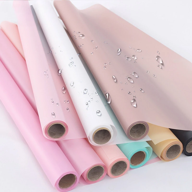

Водонепроницаемая Цветочная Бумага для художественной упаковки объемом 58 см x 10 м/2, рулон однотонной бумаги для флористов, свежих цветов, материалы для упаковки, противотуманная бумага
