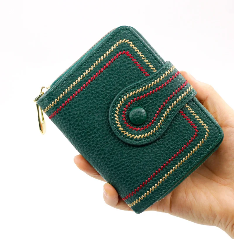 

Fashion Wallet Women's Short Zero Wallet 2024 New Trendy Women's Organ Card Bag Embroidered Women's Wallet