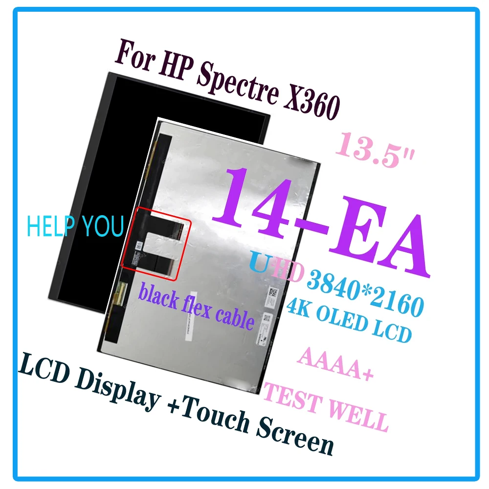 13.5’’ FHD LCD For HP Spectre X360 14-EA0032TU 14-ea0002nt 14-ea series LCD Display Touch Screen Digitizer Assembly 1920X1080