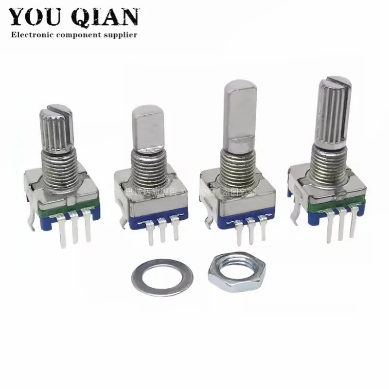 5PCS Plum handle 15mm 20mm rotary encoder coding switch / EC11 / digital potentiometer with switch 5 Pin