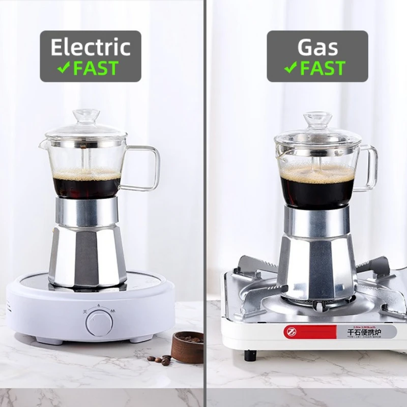 Coffee Lovers Moka Pot 240ml for Stovetop & Induction Compatible Espresso