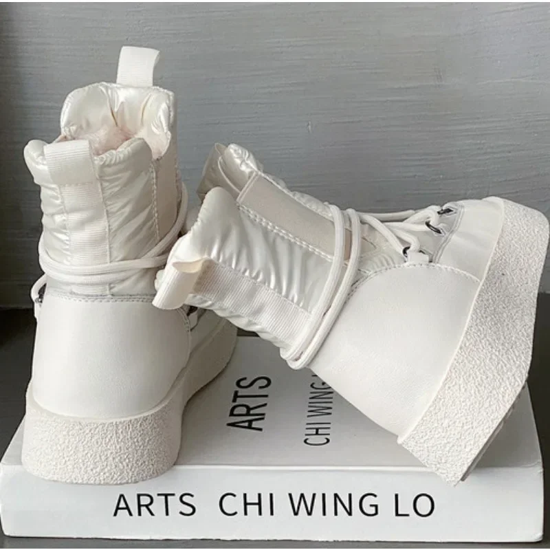 Winter Fashion Umbrella Cloth Snow Boots Women 2023 New Cher Boots Korean Version Smoke Pipe Platform Snow Cotton Shoes Female