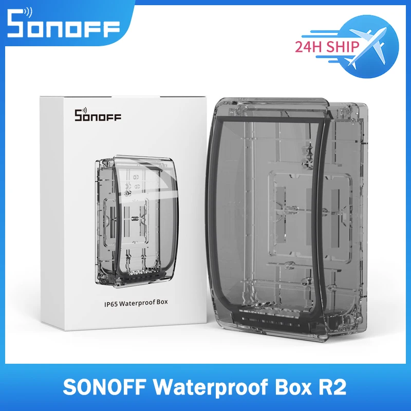 SONOFF Waterproof Box R2 Water-resistant Compatible with SONOFF basicr2/r4/TH Elite/TH Origin/POW Elite/POW Origin/M5/TX/NSPanel