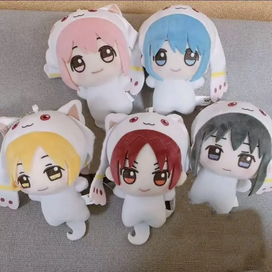 10CM Anime Puella Magi Madoka Magical  Akemi Homura Kaname Madoka Plush Doll Keychain Pendant Cotton Plushie Kids Christmas Gift