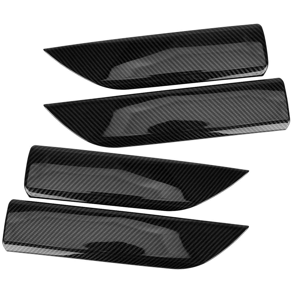 1Set Interior 4 Door Panel Decor Trims Covers Fit for Chevrolet Silverado GMC Sierra Crew Cab Truck 2019-2023 Carbon Fiber Grain