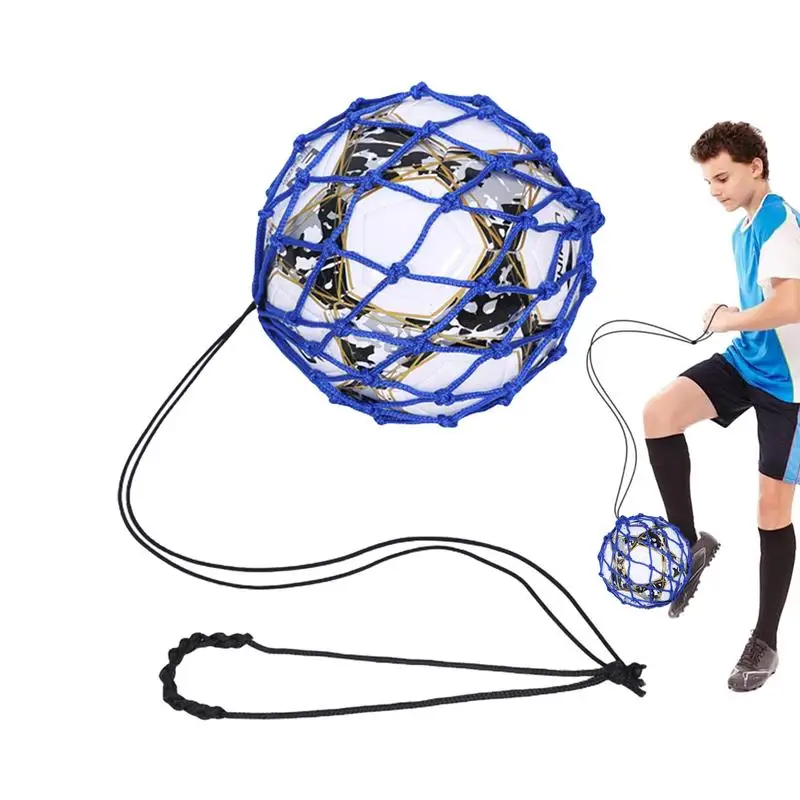 Soccer Ball Kick Trainer Elastic Soccer Throwing Net Soccer Practice Equipment Stretchy Soccer Return Trainer Net Soccer