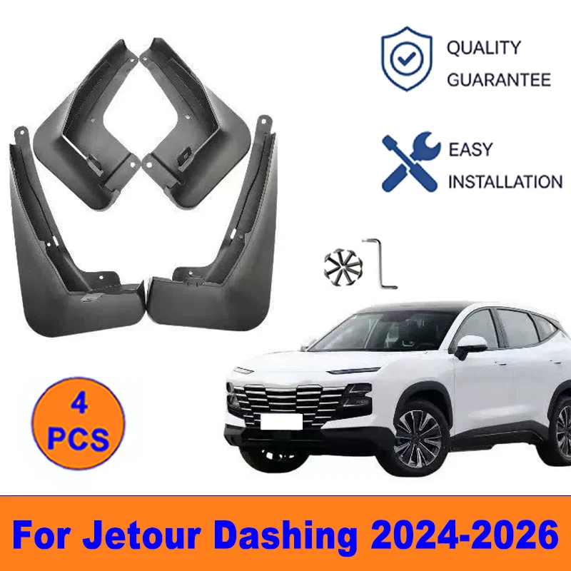 

4Pcs Mud Flaps For Jetour Dashing 2024-2026 - Splash Guards Front&Rear Wheel Fender Mudguards Car Exterior Protection Parts