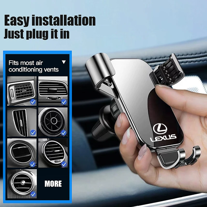 سيارة تنفيس GPS حامل الجاذبية الاستشعار السيارات قبضة أصحاب الهاتف لكزس RX300 IS200 IS250 ES350 Ct200h UX250h NX300h RX350 ES300h