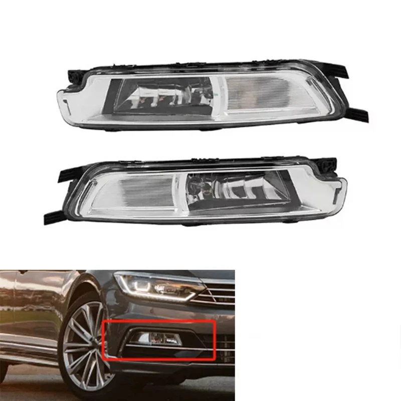 Auto Front Left Right Halogen Fog Light Lamp Assembly For VW Passat B8 B8L 3G2 2017 2018 2019 3G0941661 3G0941662