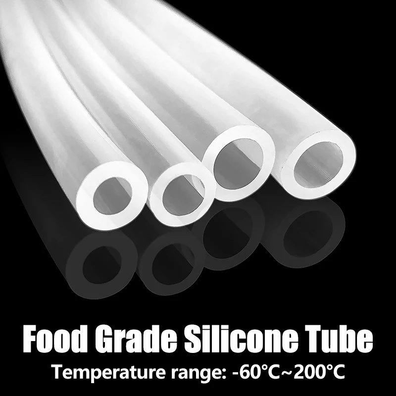 1M 25x31  Silicone Tubing ID 25mm OD 31mm Food Grade Flexible Drink Tubing Pipe Temperature Resistance Nontoxic Transparent Tube