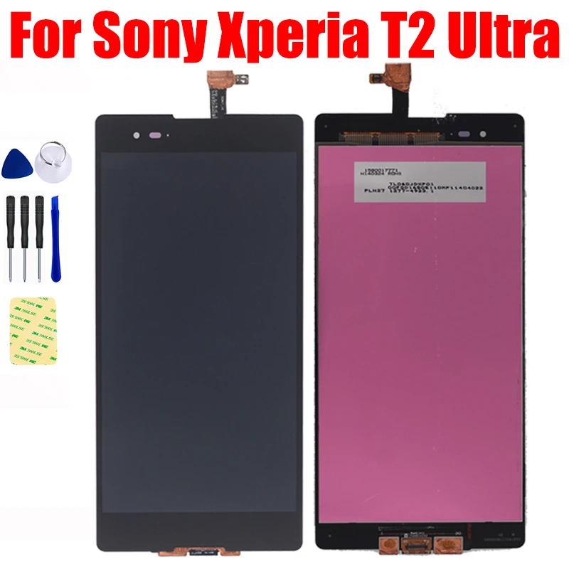 For Sony Xperia T2 Ultra Dual D5322 D5303 D5306 LCD Touch Screen Digitizer Glass with LCD Display Pantalla Panel Matrix Assembly