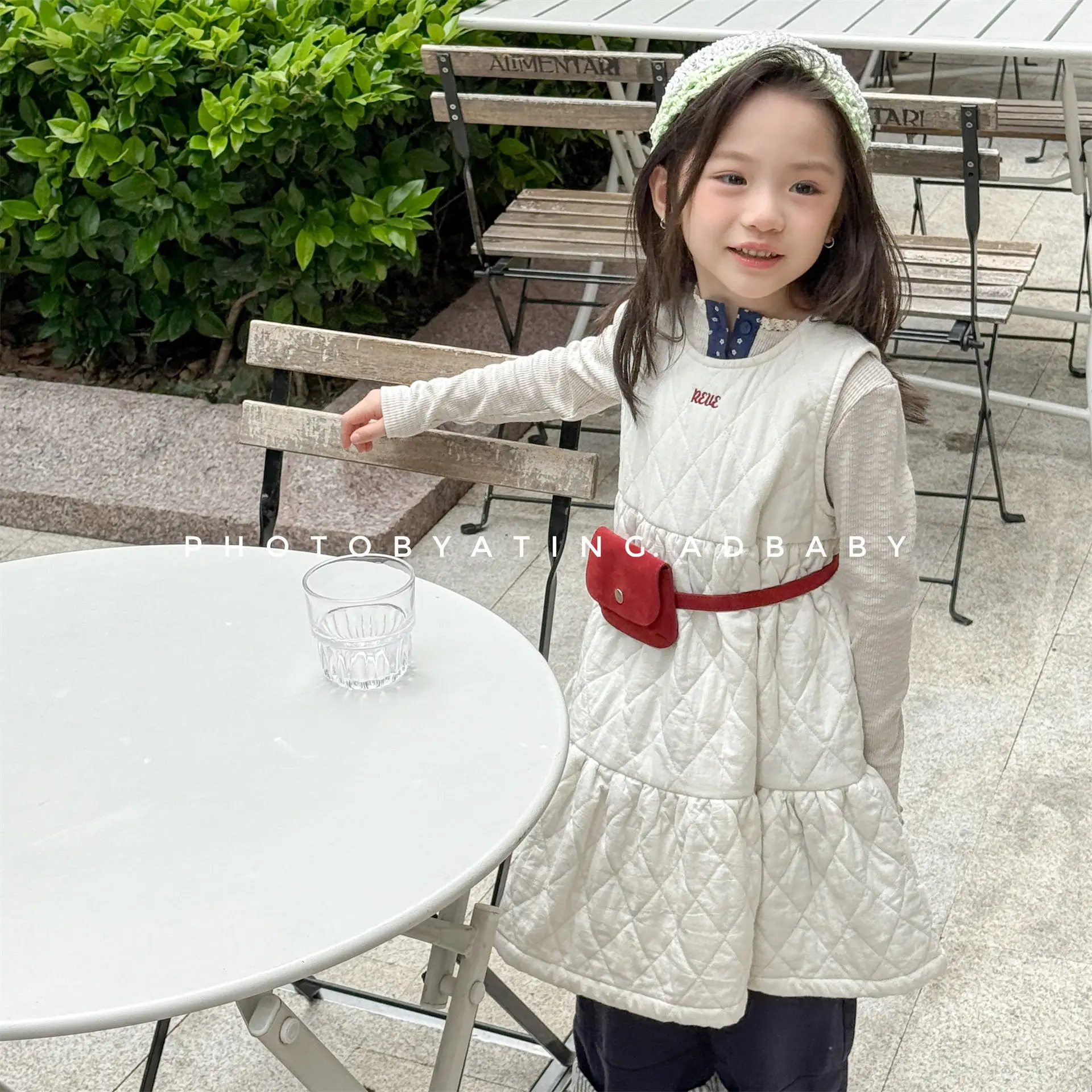 

2025 Winter New Girls Sleeveless Fleece Dress Cotton Children Thick Warm Casual Dress Baby Girl Vest Dress Kids Clothes
