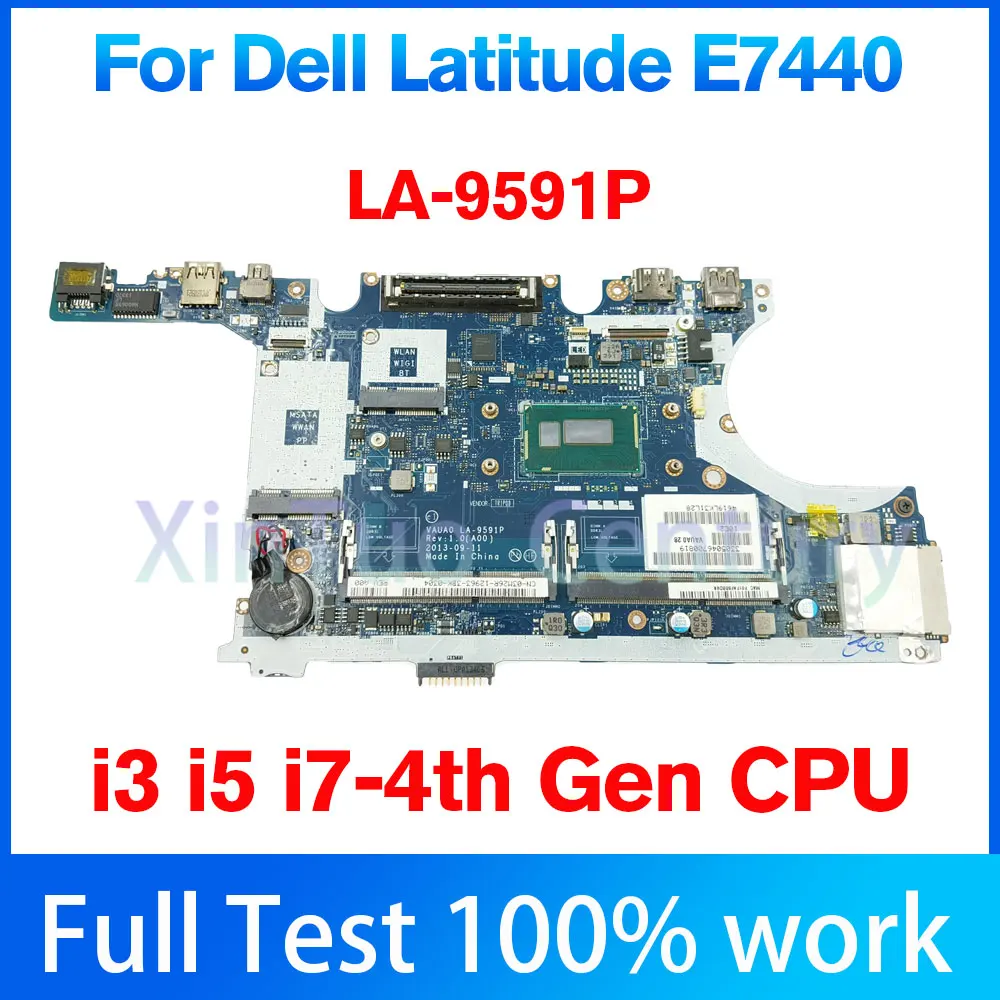 

Vaua0 LA-9591P Voor Dell Latitude E7440 Laptop Moederbord CN-03M26R 03m26r Met I5 I7-4th Gen Cpu Ddr3 Volledig Getest